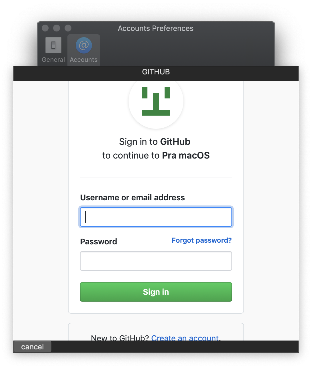 GitHub OAuth Screen