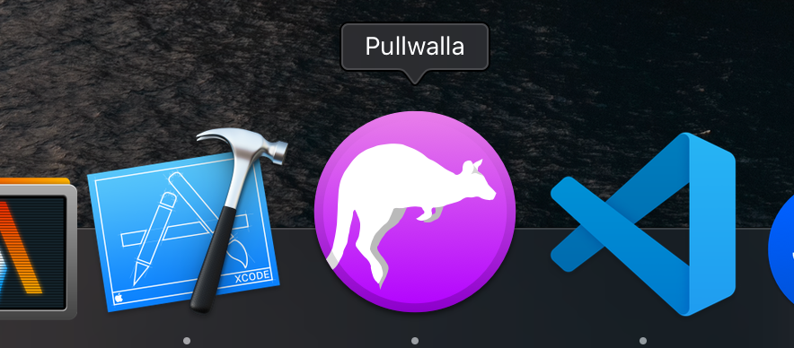 Pullwalla - Screenshot of the Pullwalla icon in the macOS dock